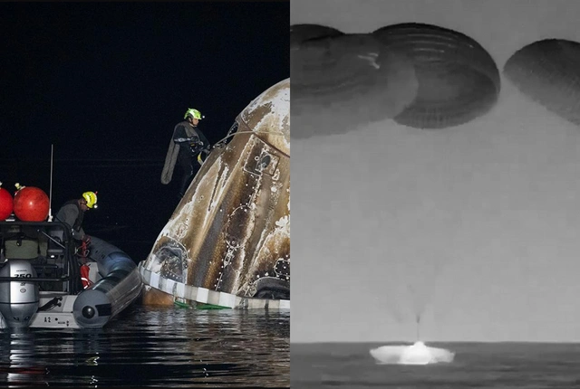 “Crew Dragon” gəmisi kosmosdan qayıtdı: Ekipajın Yerə endiyi görüntülər - FOTO + ANBAAN VİDEO